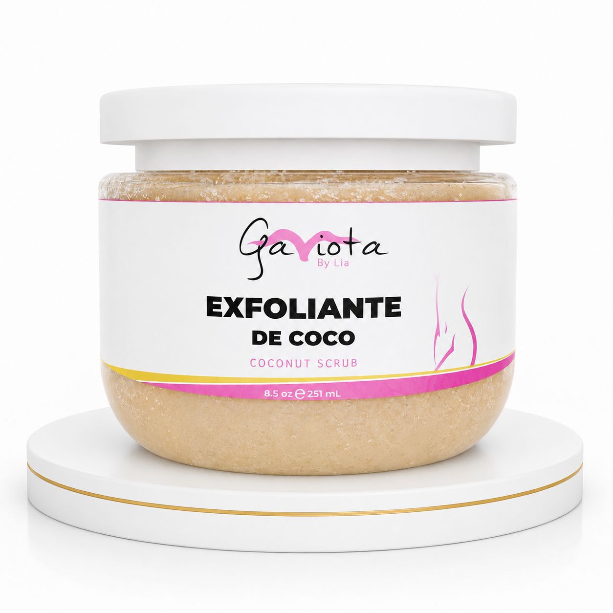 Tarro del Exfoliante de Coco Gaviota by Lia de 251 mL